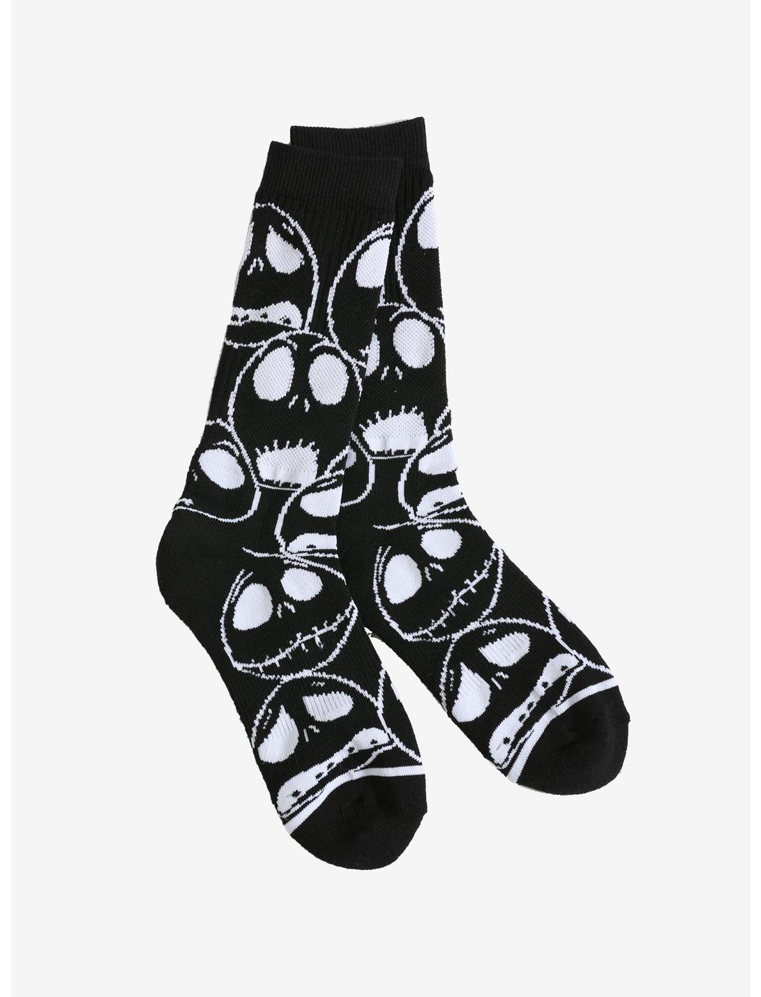 The Nightmare Before Christmas Jack Face Crew Socks, , hi-res