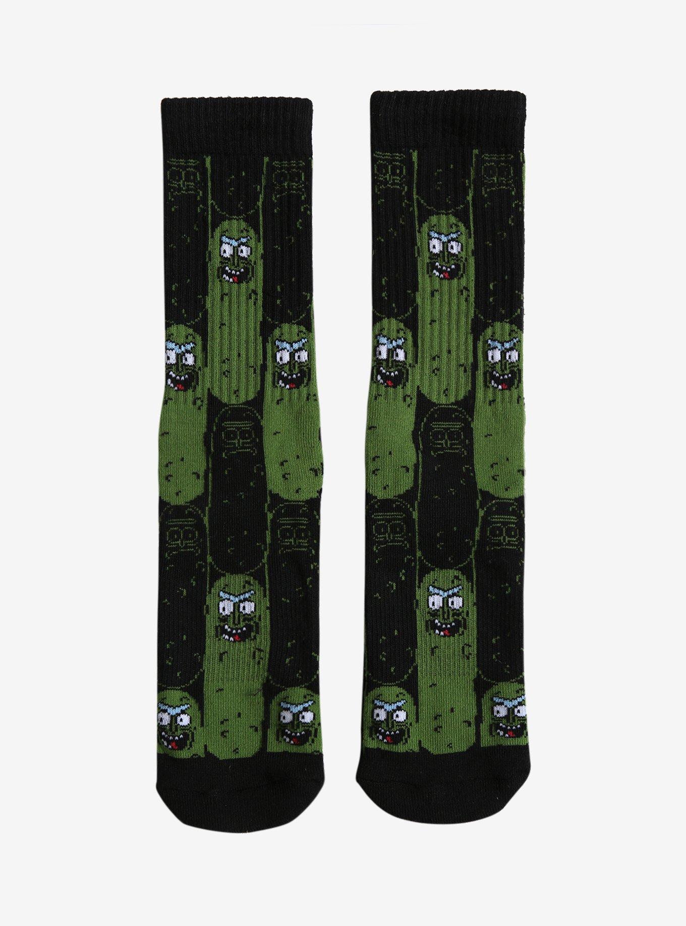 Rick And Morty Pickle Rick Crew Socks, , hi-res