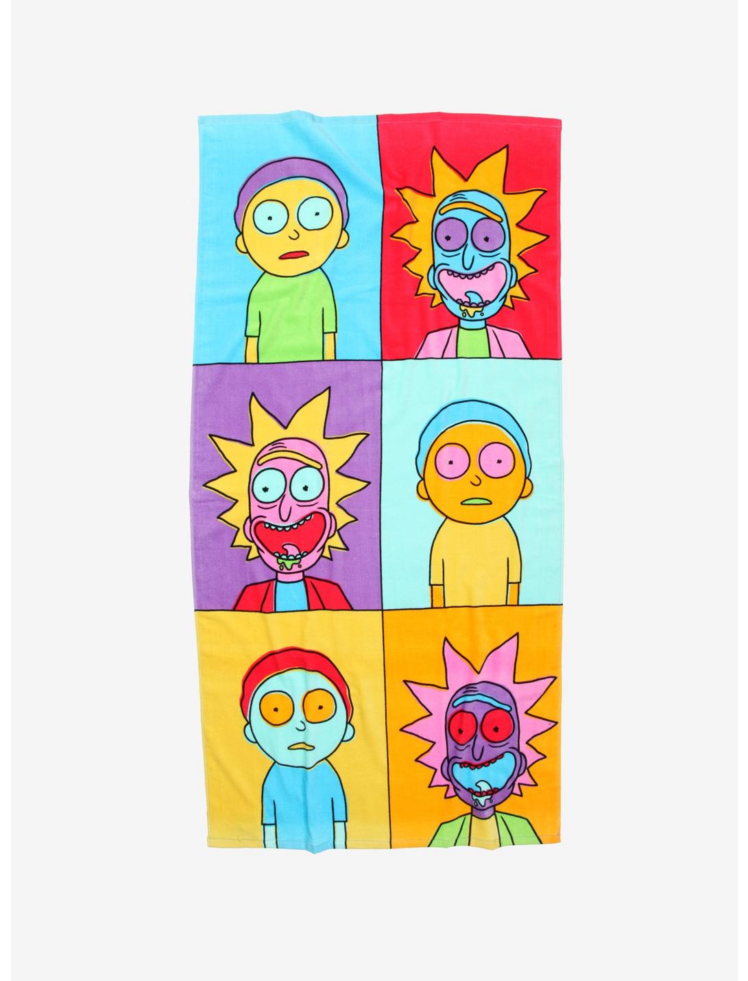 Rick And Morty Pop Art Beach Towel, , hi-res