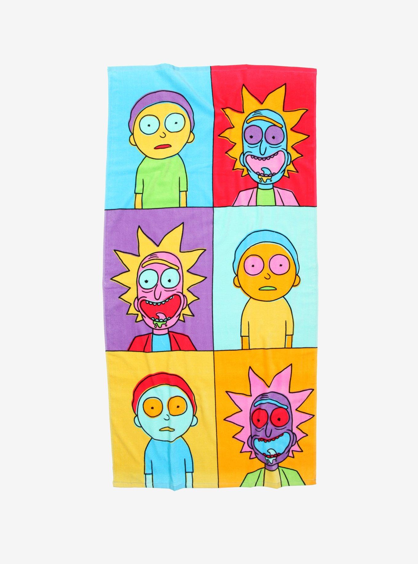 Rick And Morty Pop Art Beach Towel, , hi-res