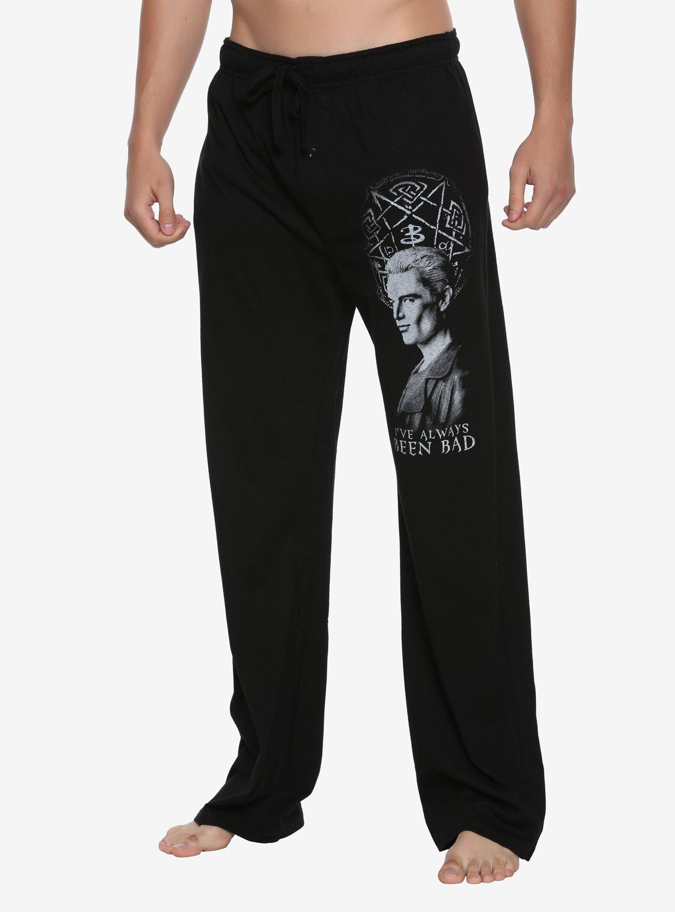 Buffy The Vampire Slayer Spike Quote Pajama Pants, BLACK, hi-res