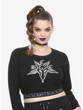 BlackCraft Baphomet Long-Sleeve Girls T-Shirt Plus Size Hot Topic Exclusive, BLACK, hi-res