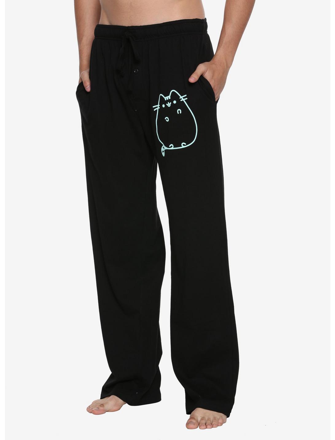 Pusheen Happy Cat Guys Pajama Pants, BLACK, hi-res