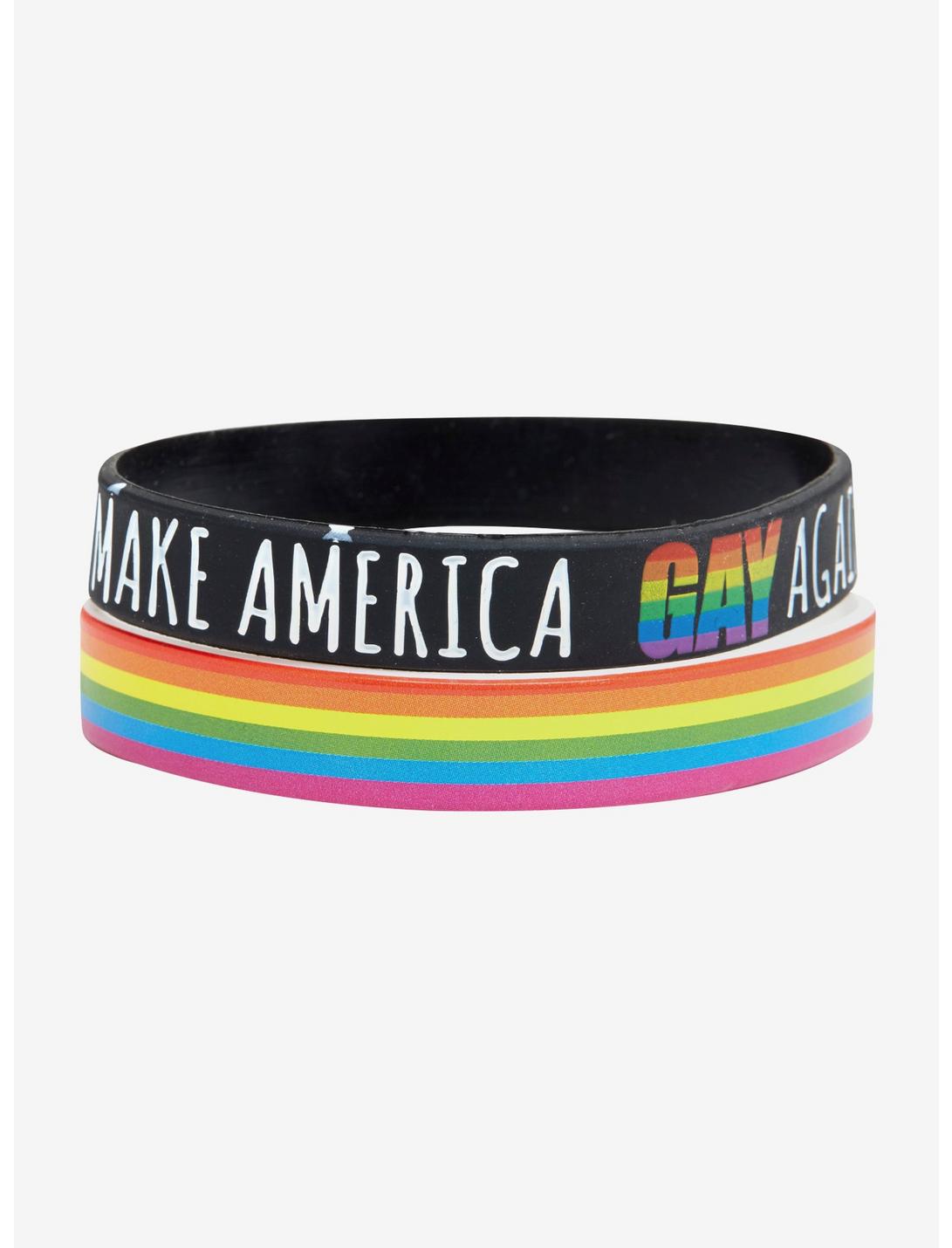 Make America Gay Again Rubber Bracelet Set, , hi-res