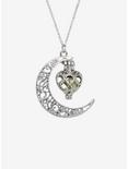 Ornate Crescent Moon Glow-In-The-Dark Necklace, , hi-res