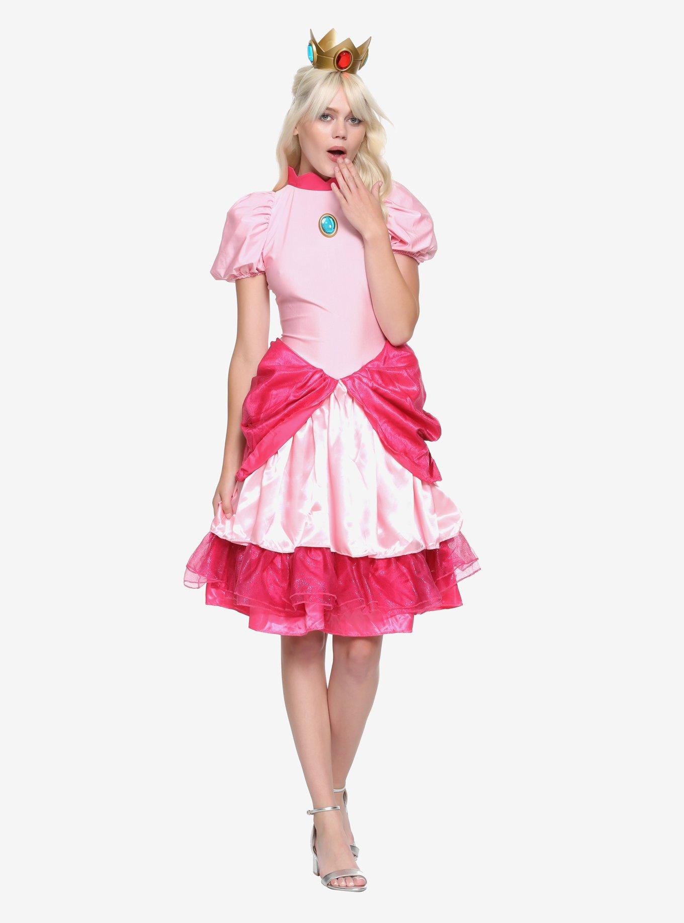 Deluxe Princess Peach Costume  Womens Super Mario Princess Costume