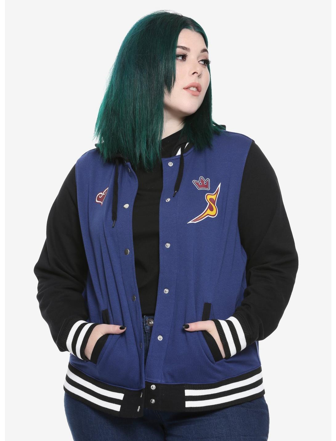 Disney Kingdom Hearts Girls Varsity Jacket Plus Size, BLUE, hi-res