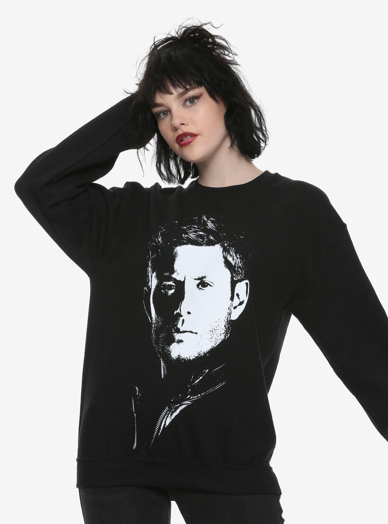 Supernatural Dean Squirrel Girls Sweatshirt, BLACK, hi-res