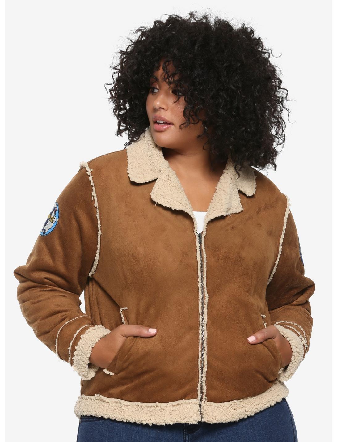 Her Universe Tomb Raider Shadow Of The Tomb Raider Girls Aviator Cosplay Jacket Plus Size, TAN/BEIGE, hi-res