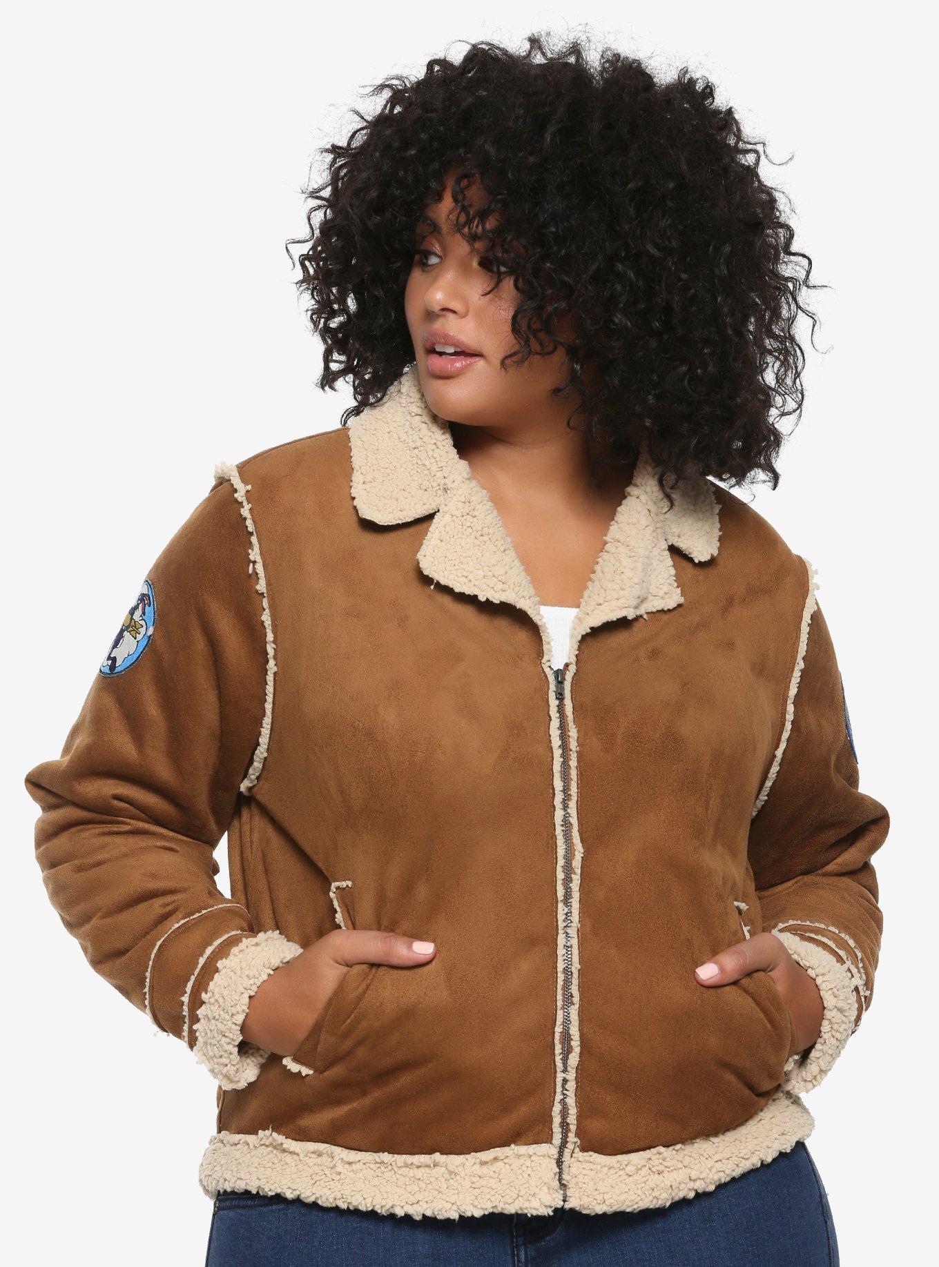 Her Universe Tomb Raider Shadow Of The Tomb Raider Girls Aviator Cosplay Jacket Plus Size, TAN/BEIGE, hi-res