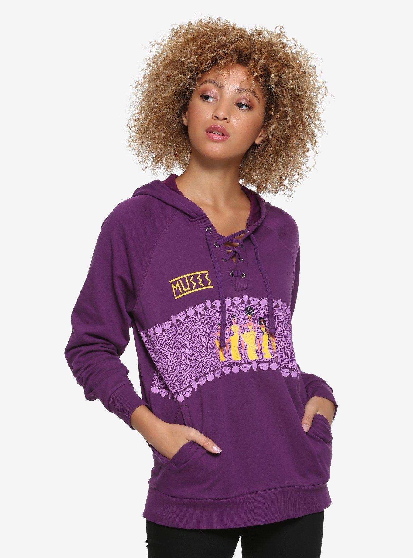 Disney Hercules Muses Girls Lace-Up Hoodie, PURPLE, hi-res