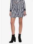 Beetlejuice Striped Skater Skirt, BLACK, hi-res