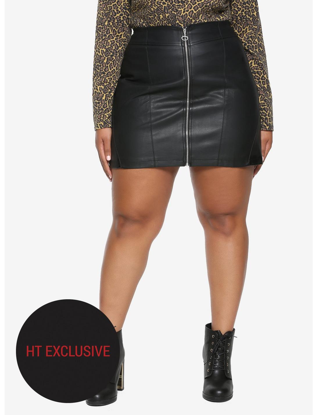 Riverdale Josie And The Pussycats Black Faux Leather Skirt Plus Size Hot Topic Exclusive, BLACK, hi-res