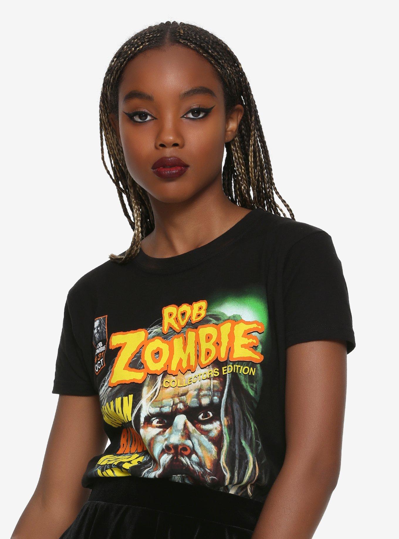 Rob Zombie Comic Book Cover Girls T-Shirt, BLACK, hi-res