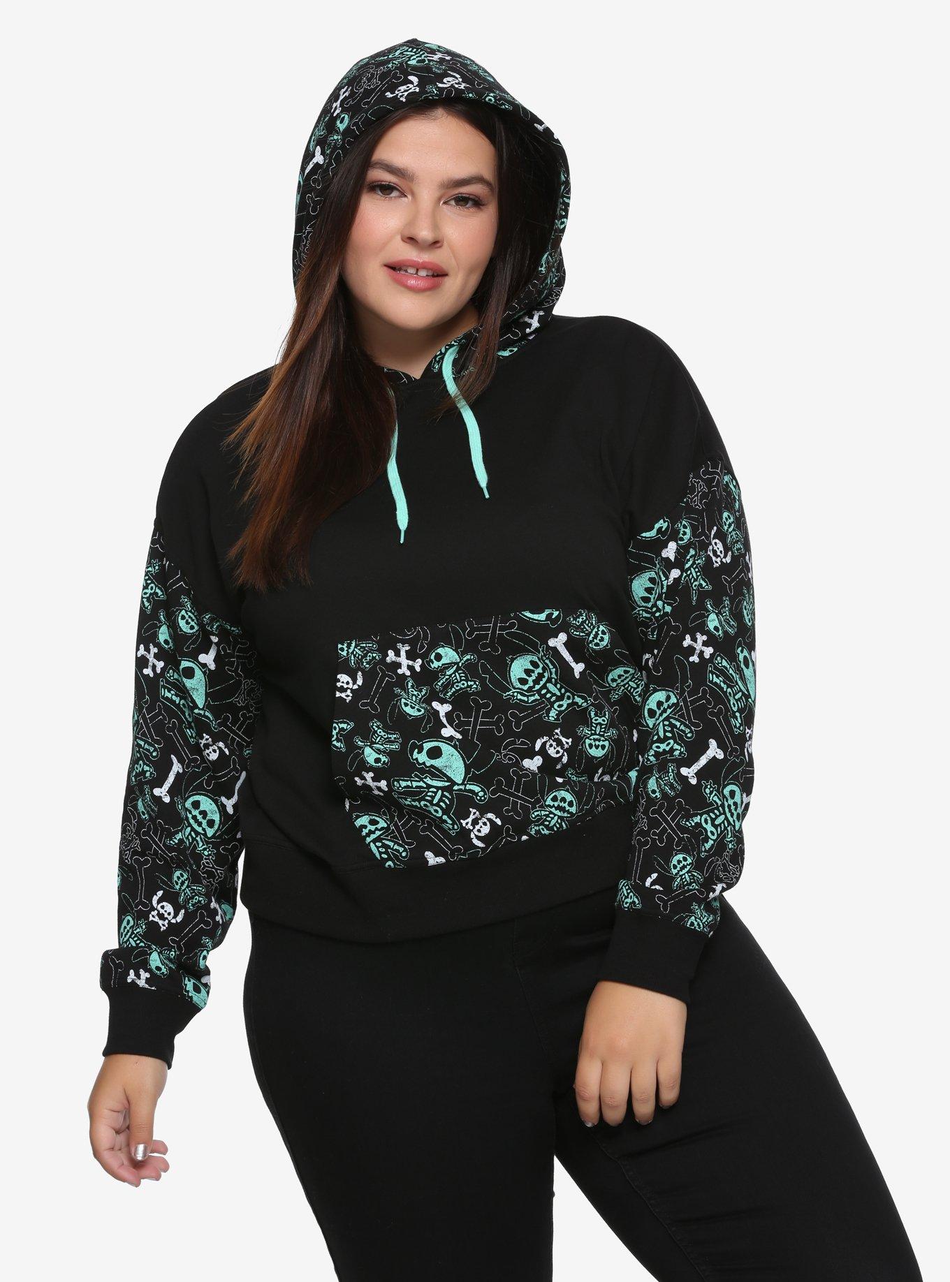 Disney Lilo Stitch Spooky Skeleton Stitch Girls Hoodie Plus Size
