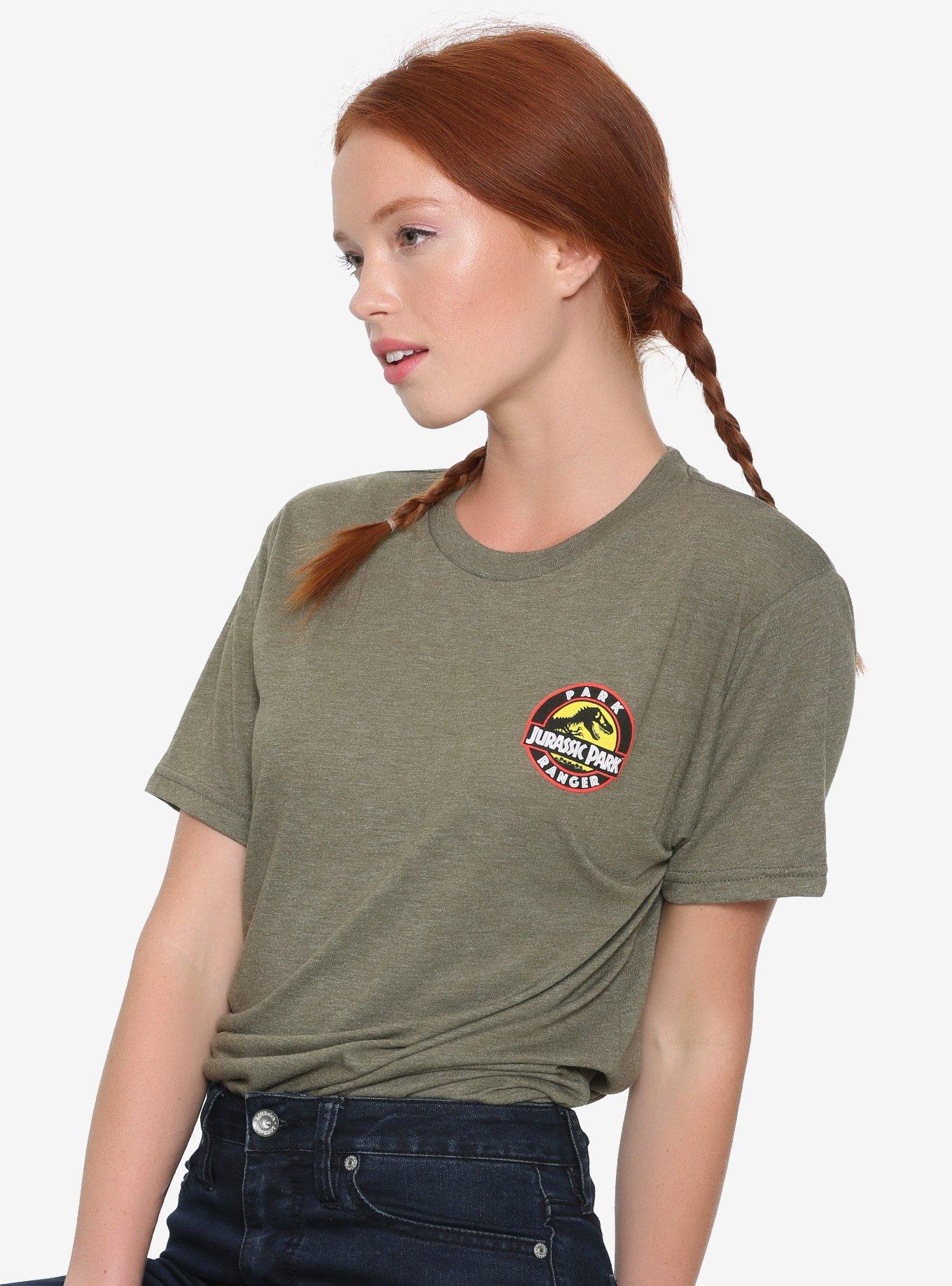 Jurassic Park Ranger Womens Tee - BoxLunch Exclusive, OLIVE, hi-res