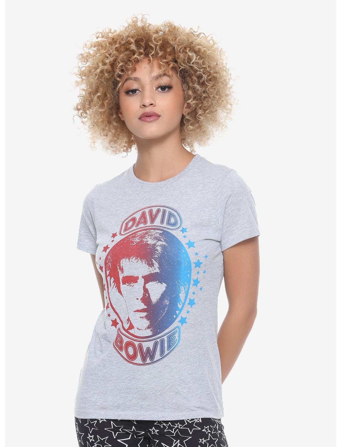 David Bowie Stars Girls T-Shirt, GREY, hi-res