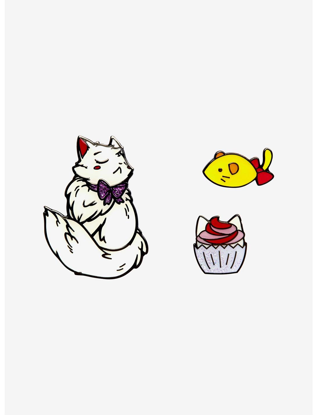 Lumi Sassy Cat Collectible Enamel Pin Set, , hi-res