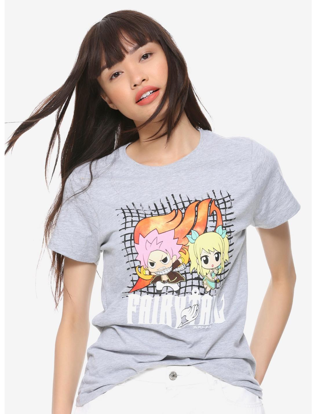 Fairy Tail Chibi Natsu & Lucy Girls T-Shirt, MULTI, hi-res