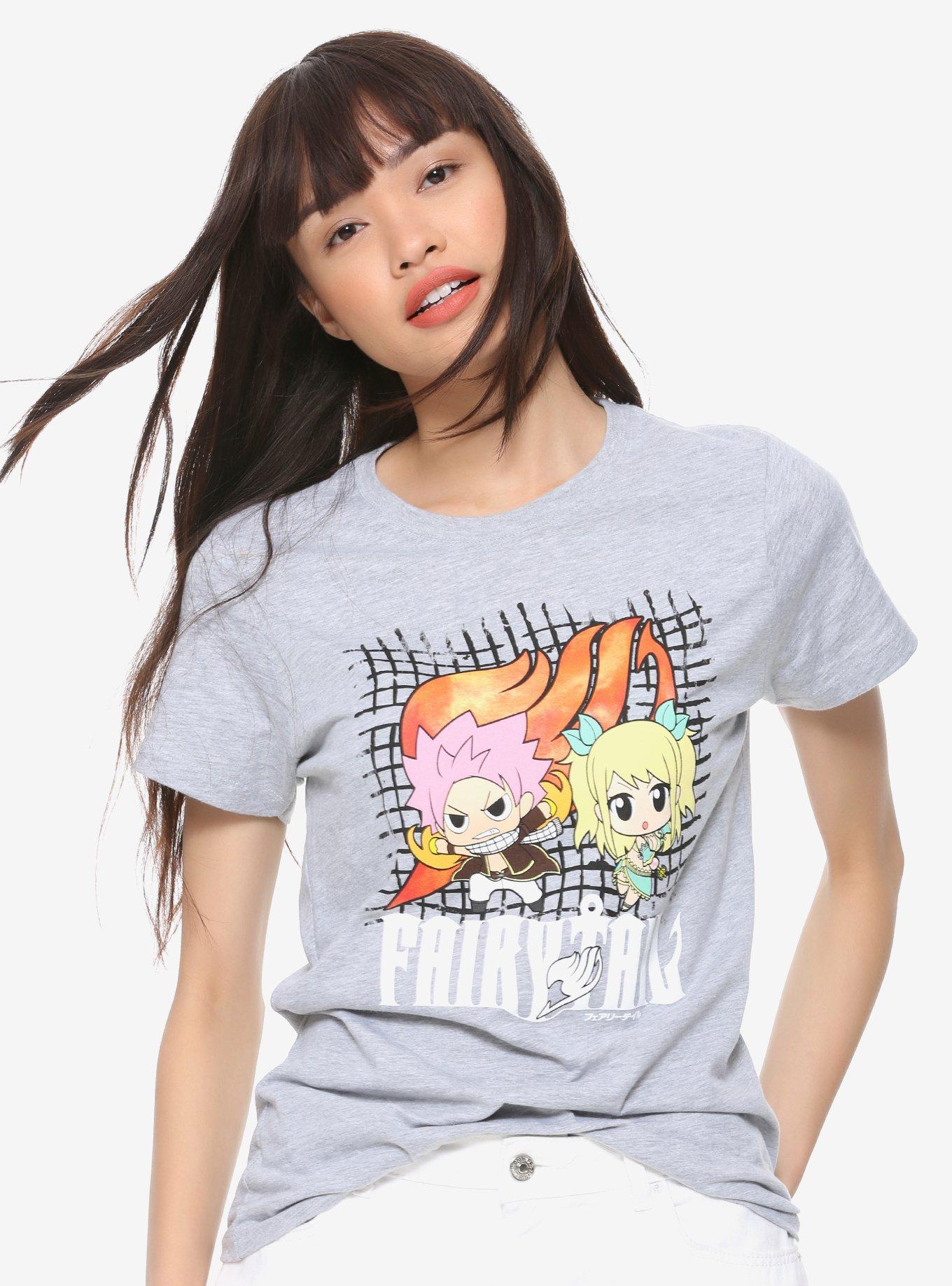 Fairy Tail Chibi Natsu & Lucy Girls T-Shirt, MULTI, hi-res