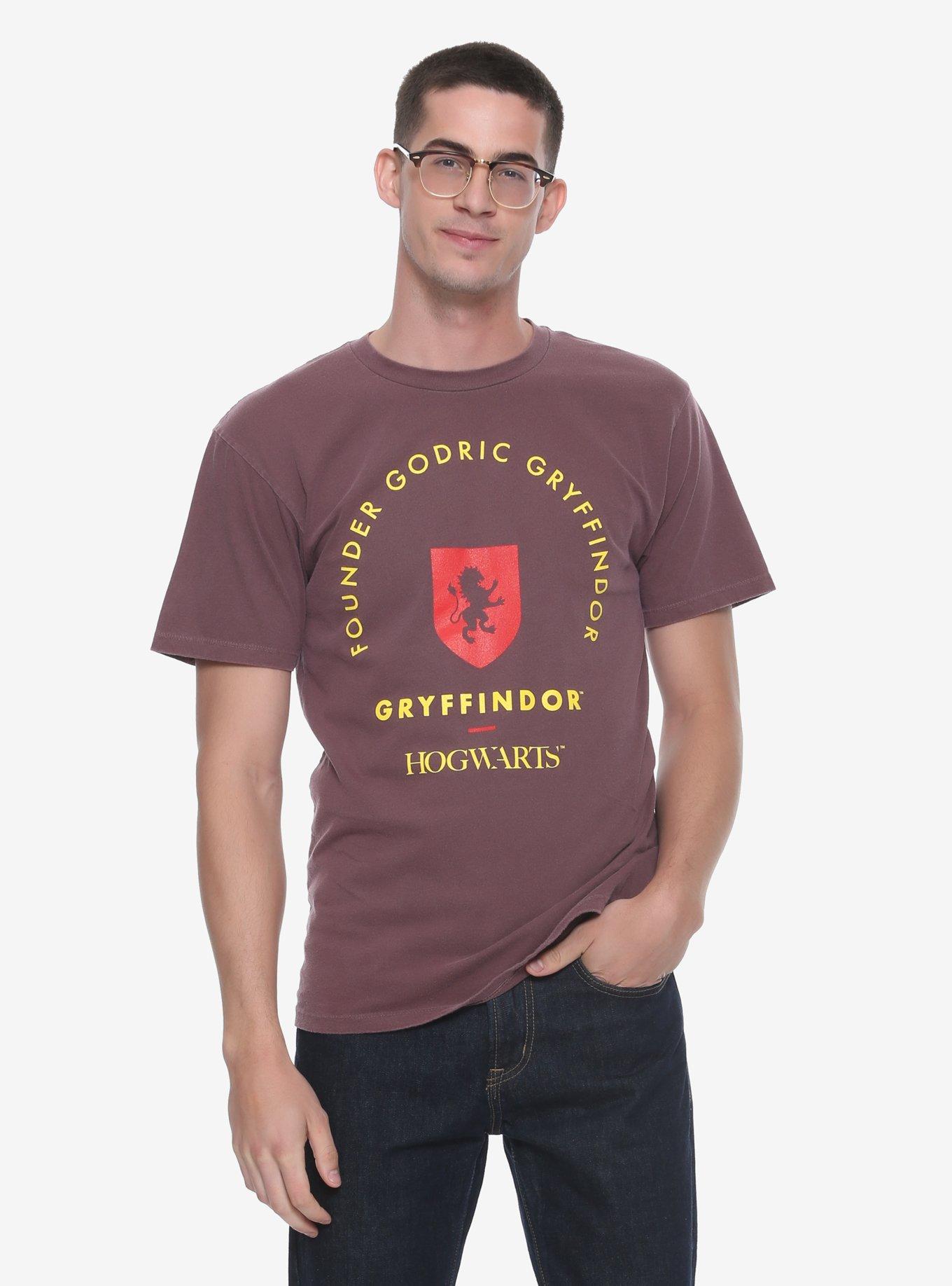 Harry Potter Gryffindor Founder T-Shirt - BoxLunch Exclusive, BURGUNDY, hi-res