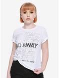 Go Away Repeated Girls T-Shirt, BLACK, hi-res