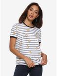 Corgi Cuties Striped Girls T-shirt, BLACK, hi-res