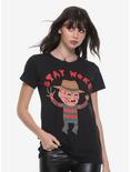 A Nightmare On Elm Street Chibi Stay Woke Girls T-Shirt, RED, hi-res