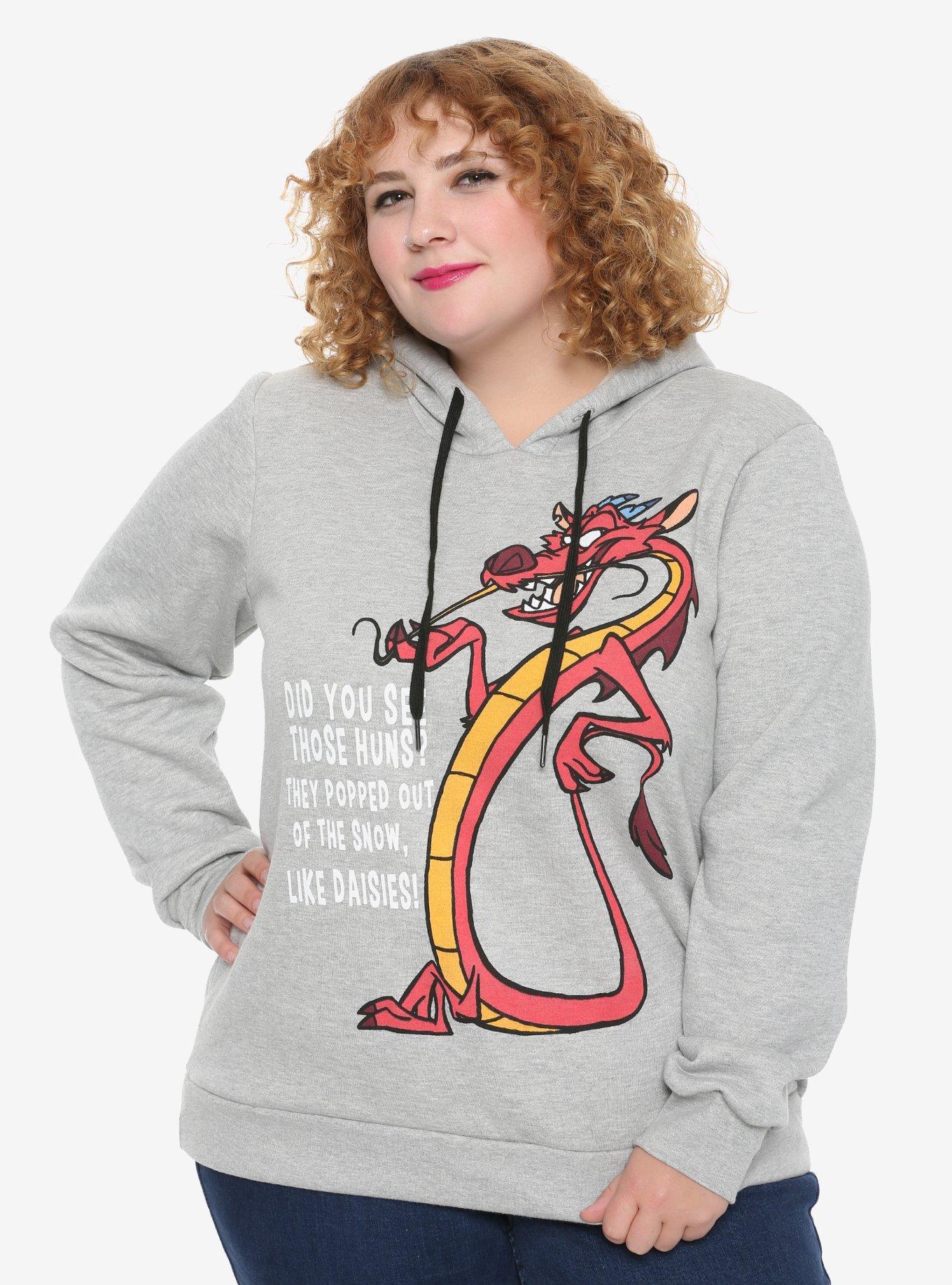 Disney Mulan Huns Mushu Girls Hoodie Plus Size, GREY, hi-res