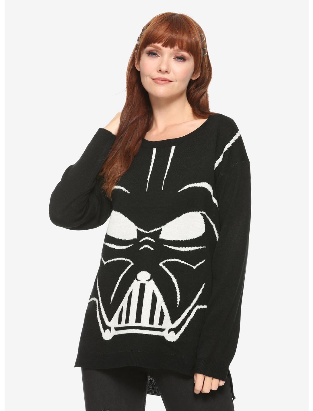 Her Universe Star Wars Darth Vader Intarsia Girls Sweater, BLACK, hi-res