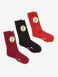 DC Comics The Flash Logo Crew Socks 3 Pair, , hi-res
