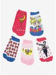 Sailor Moon Luna Wand No-Show Socks 5 Pair, , hi-res