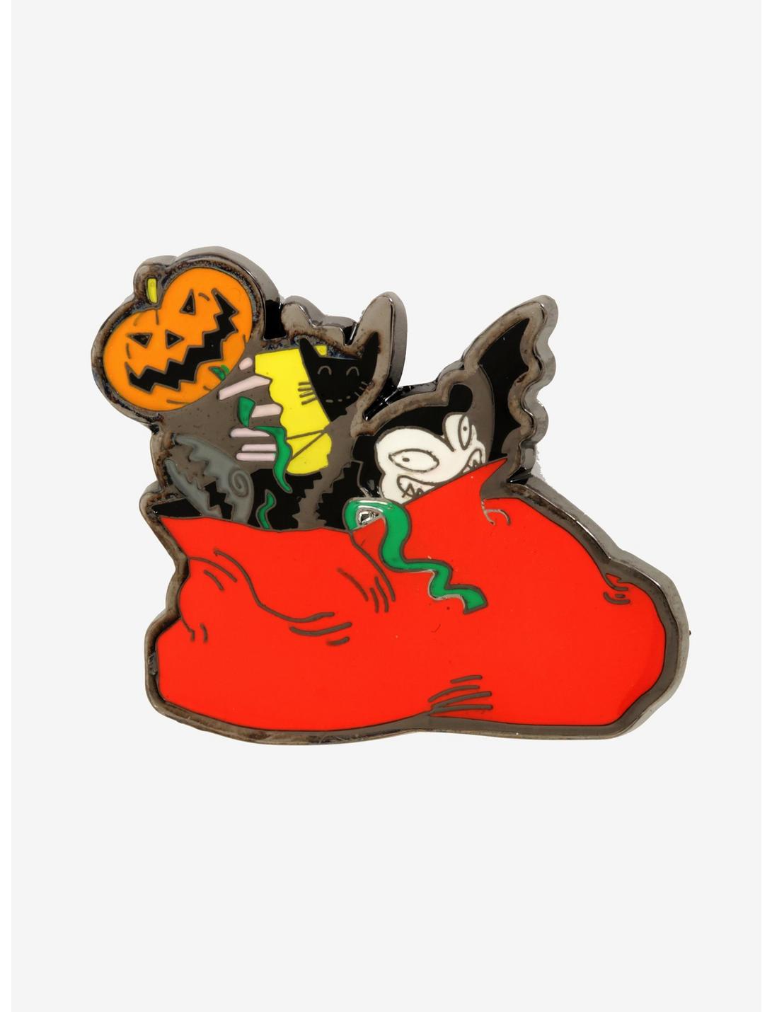 The Nightmare Before Christmas Scary Teddy Christmas Bag Enamel Pin - BoxLunch Exclusive, , hi-res