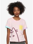 Pusheen Color Block Girls Crop Ringer T-Shirt, MULTI, hi-res