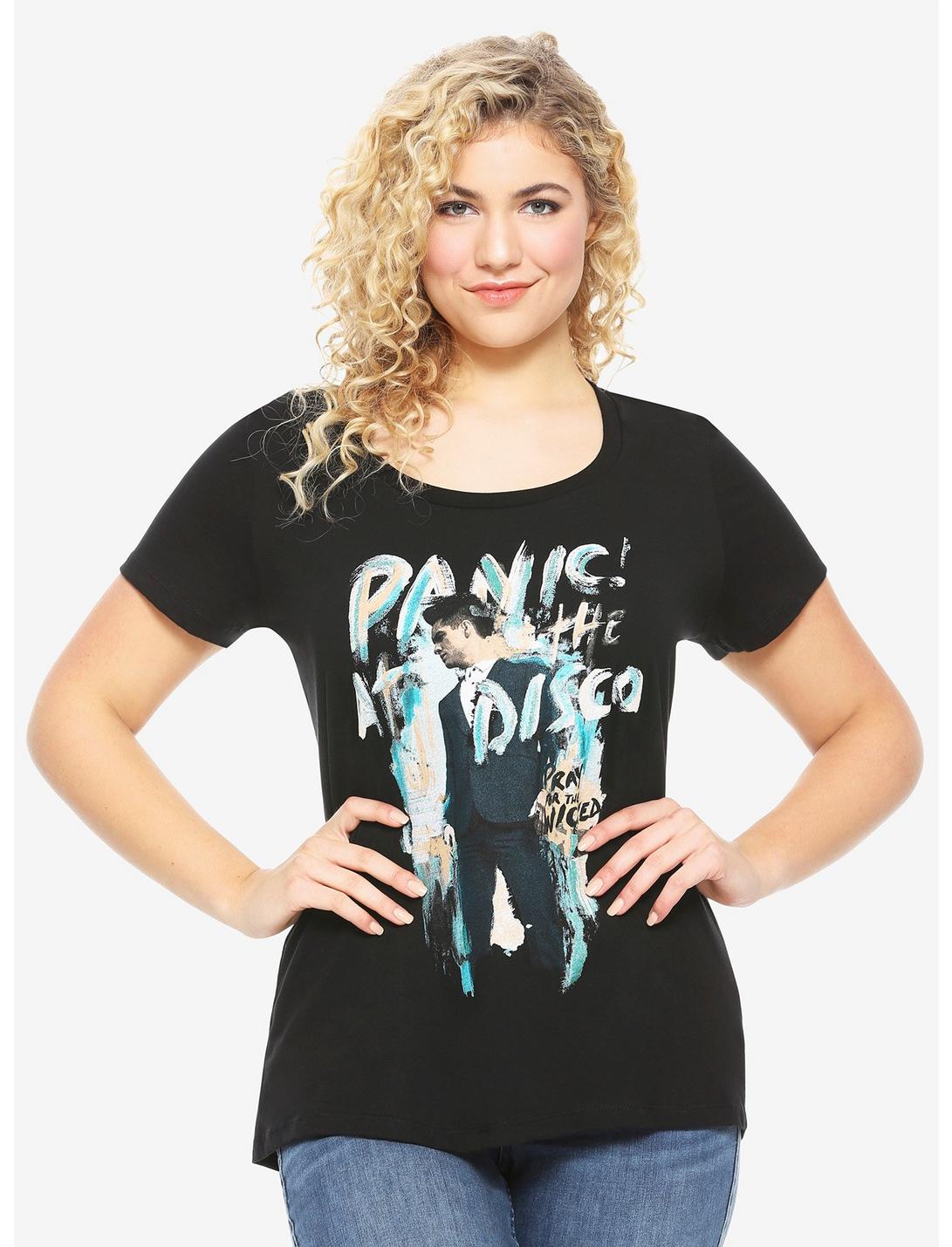 Panic! At The Disco Pray For The Wicked Album Art Girls T-Shirt Plus Size, BLACK, hi-res