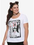 Disney Villains Black & White Group Girls T-Shirt Plus Size, MULTICOLOR, hi-res