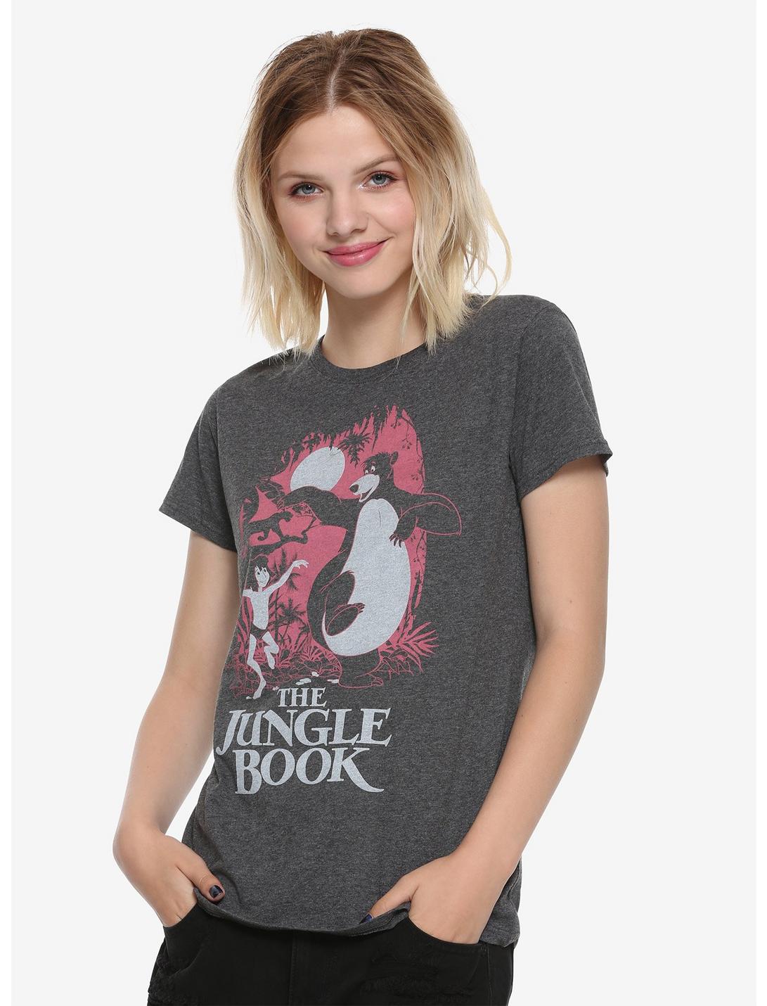 Disney The Jungle Book Mowgli And Baloo Girls T-Shirt, HEATHER  CHARCOAL, hi-res