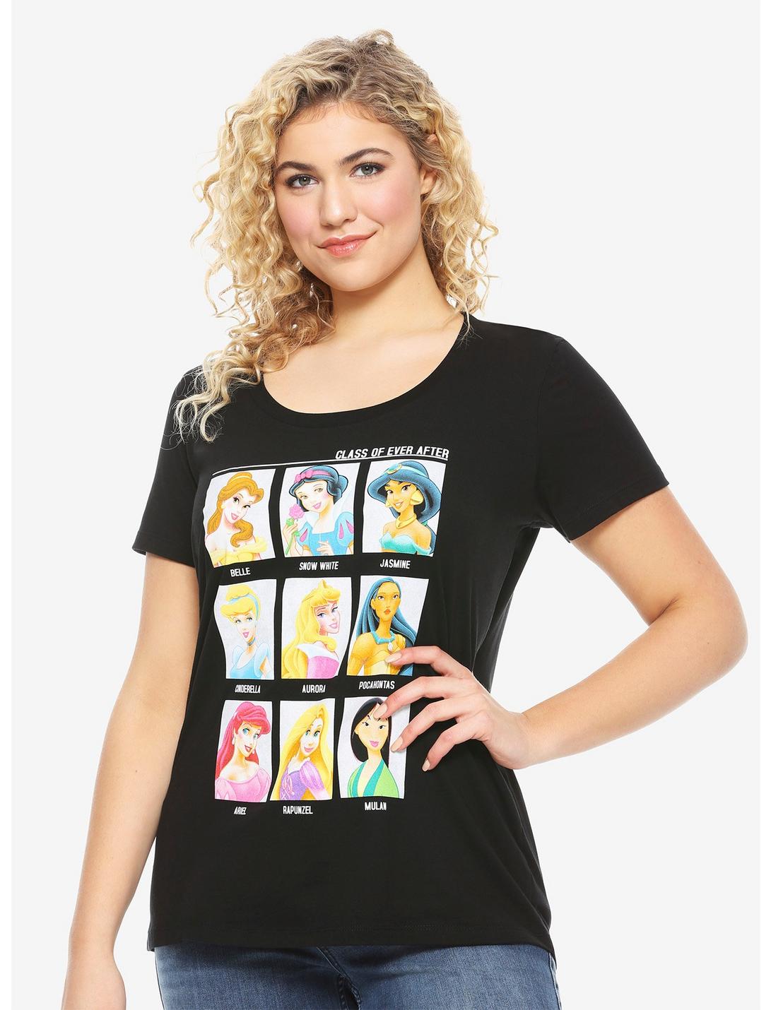 Disney Princesses Class Of Ever After Girls T-Shirt Plus Size, BLACK, hi-res