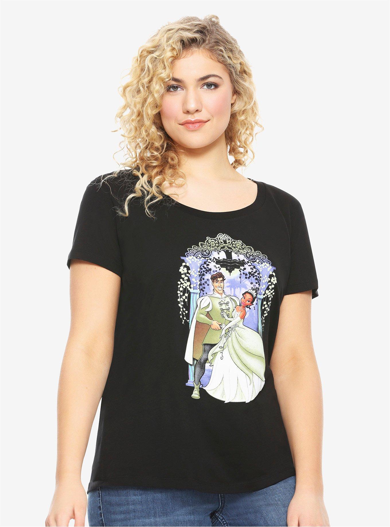 Disney The Princess And The Frog Tiana & Prince Naveen T-Shirt Plus Size, BLACK, hi-res