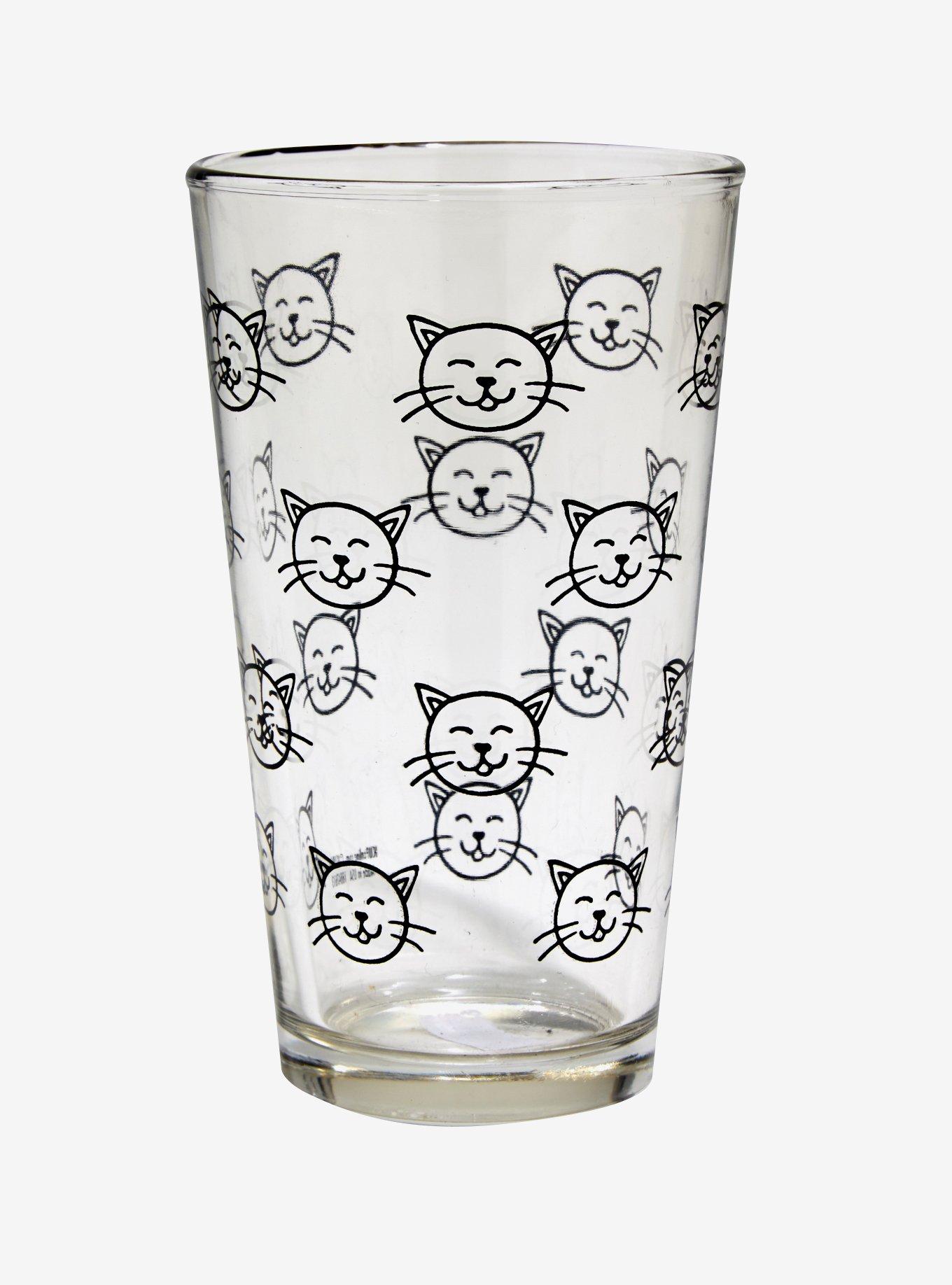 Cat Print Pint Glass, , hi-res