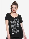 Beetlejuice Repeated Girls V-Neck T-Shirt Plus Size, BLACK, hi-res