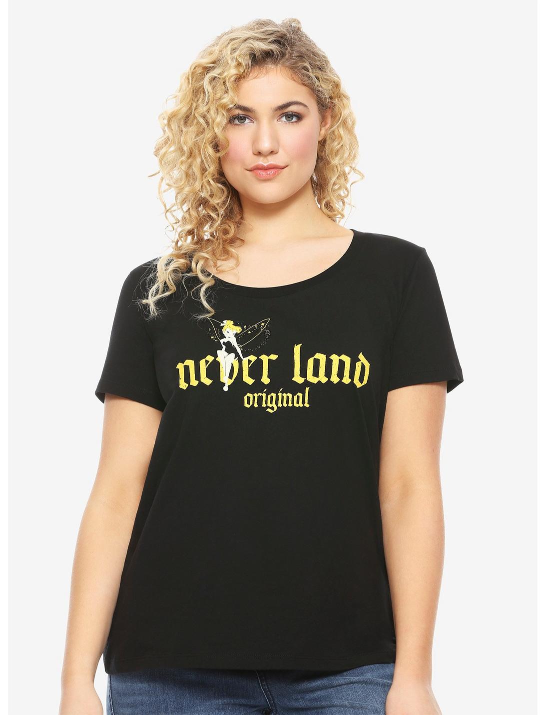 Disney Peter Pan Tinker Bell Never Land Original Girls T-Shirt Plus Size, BLACK, hi-res