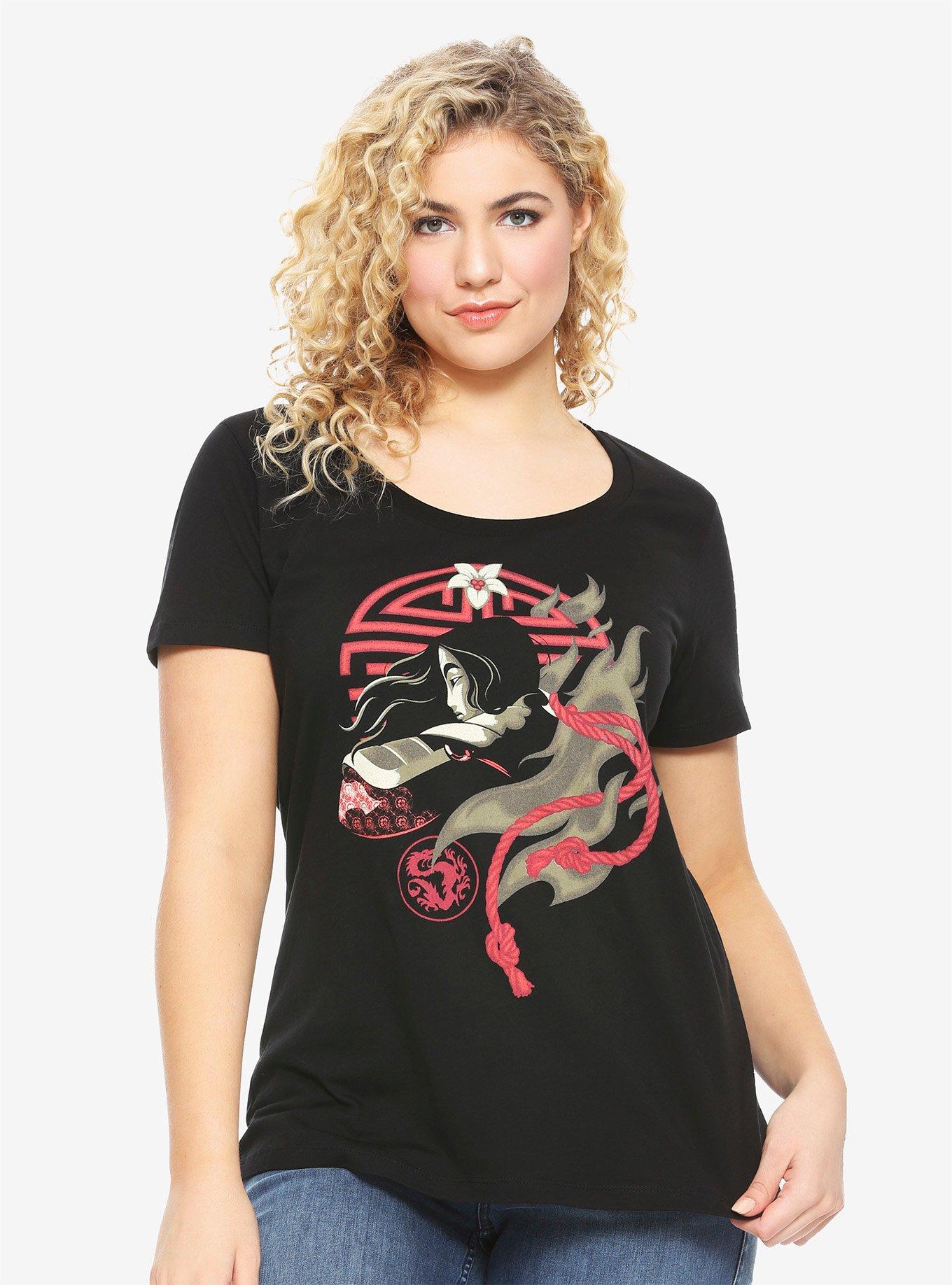 Disney Mulan Warrior Hair Girls T-Shirt Plus Size, BLACK, hi-res