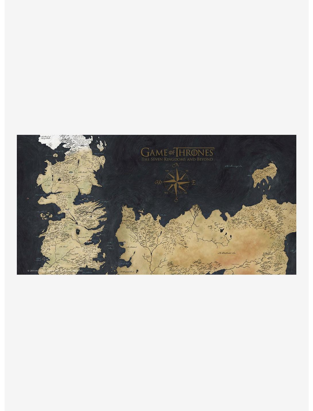Game Of Thrones Map Glass Poster, , hi-res