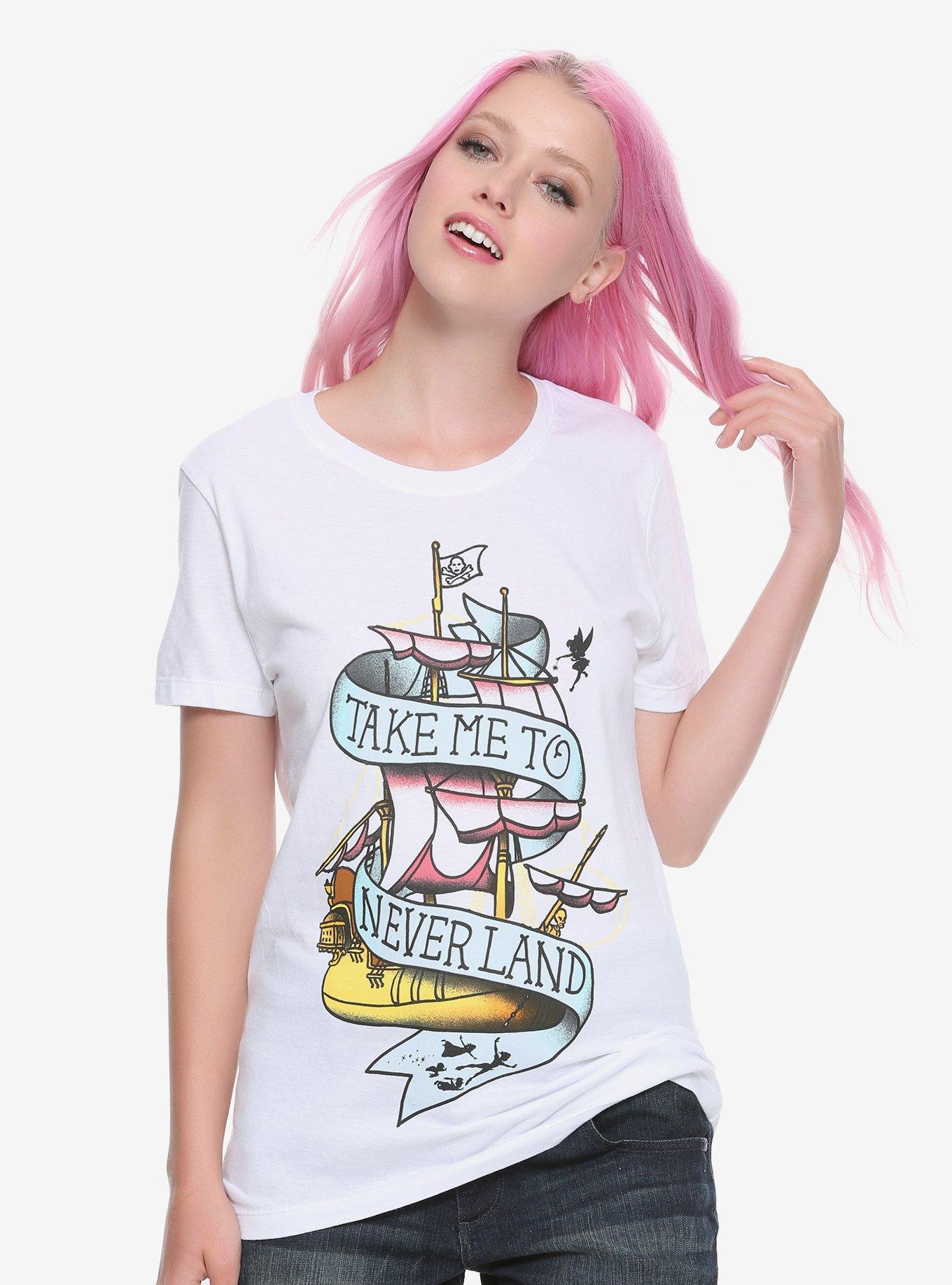 Disney Peter Pan Take Me To Never Land Tattoo Girls T-Shirt, MULTI, hi-res