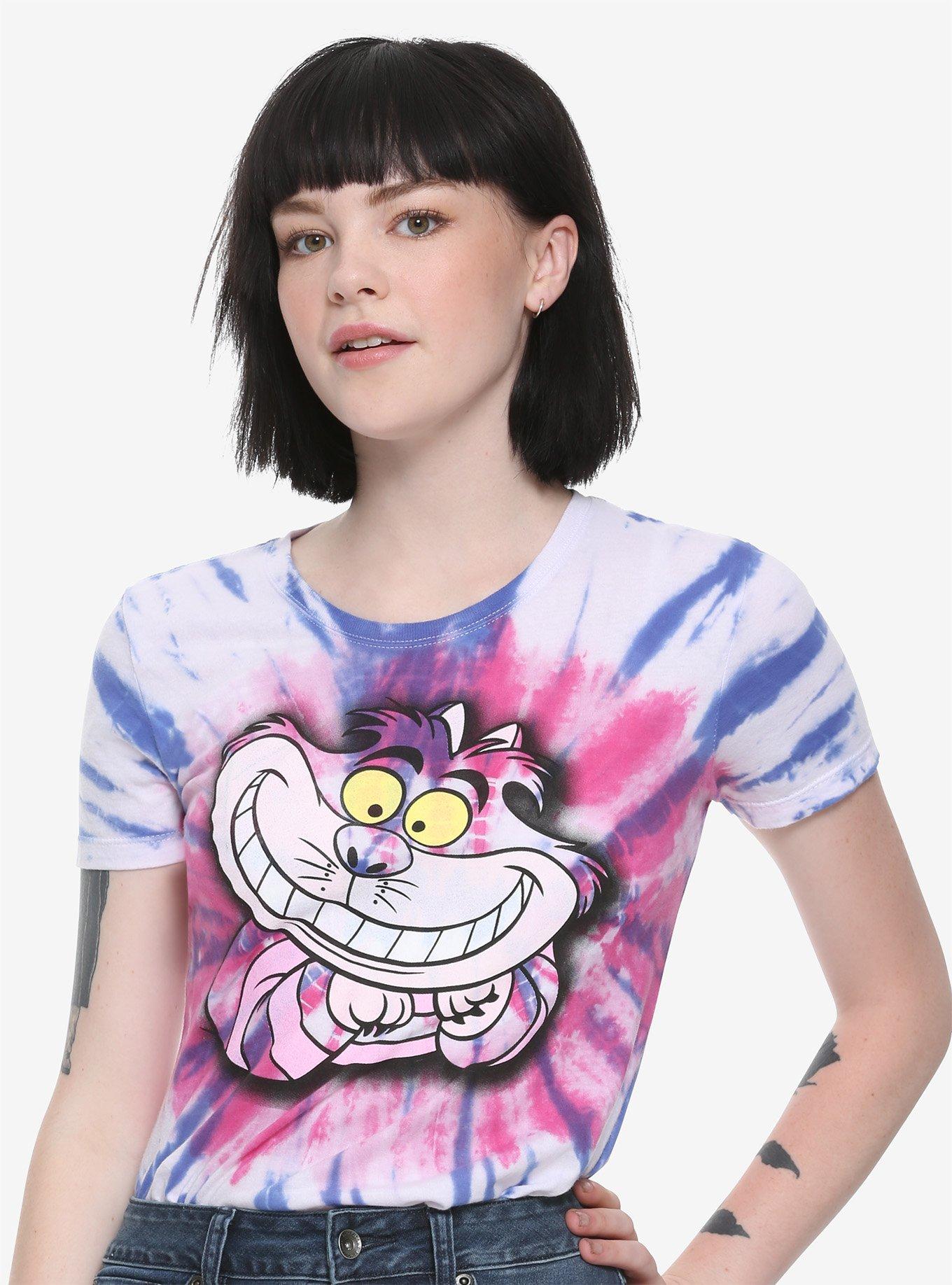 Disney Alice In Wonderland Cheshire Cat TieDye Girls TShirt Hot Topic