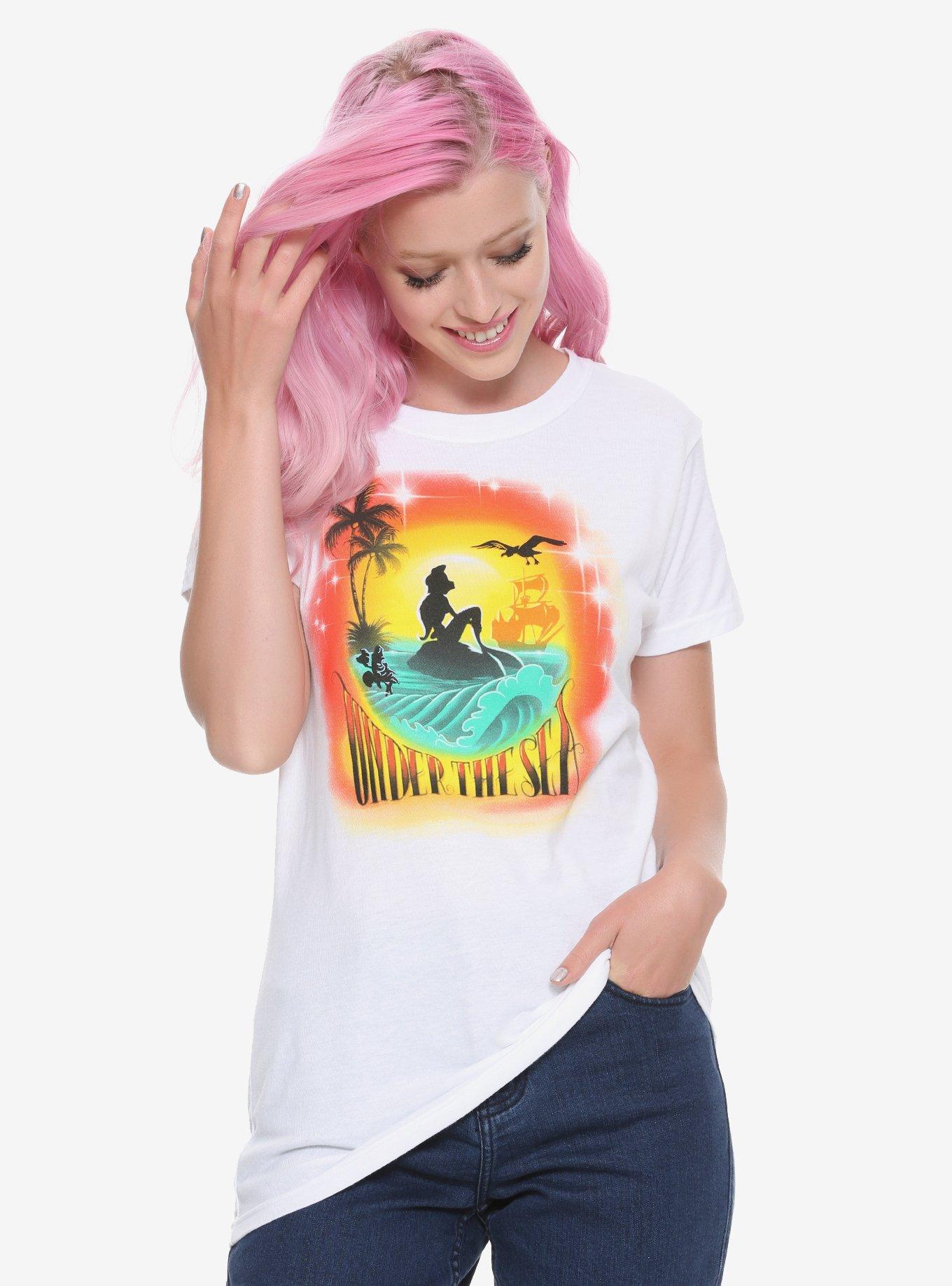 Disney The Little Mermaid Ariel Airbrush Girls T-Shirt, MULTI, hi-res