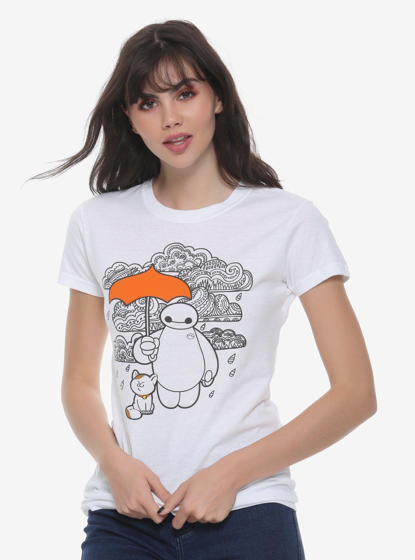 Disney Big Hero 6 Baymax & Mochi Umbrella Girls T-Shirt | Hot Topic