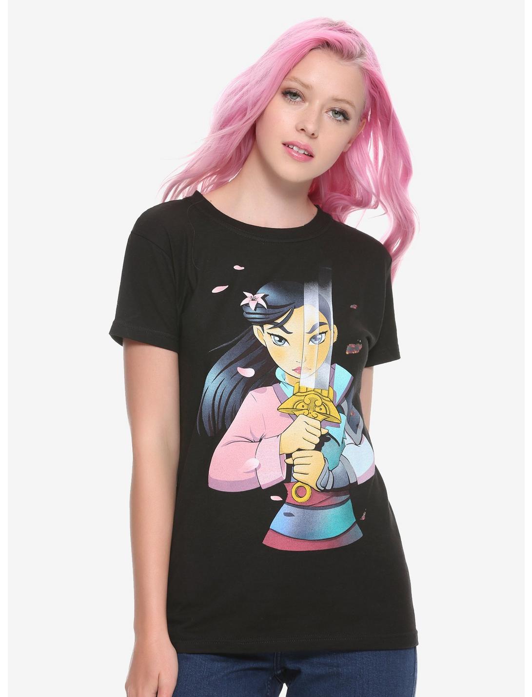 Disney Mulan Sword Girls T-Shirt, BLACK, hi-res