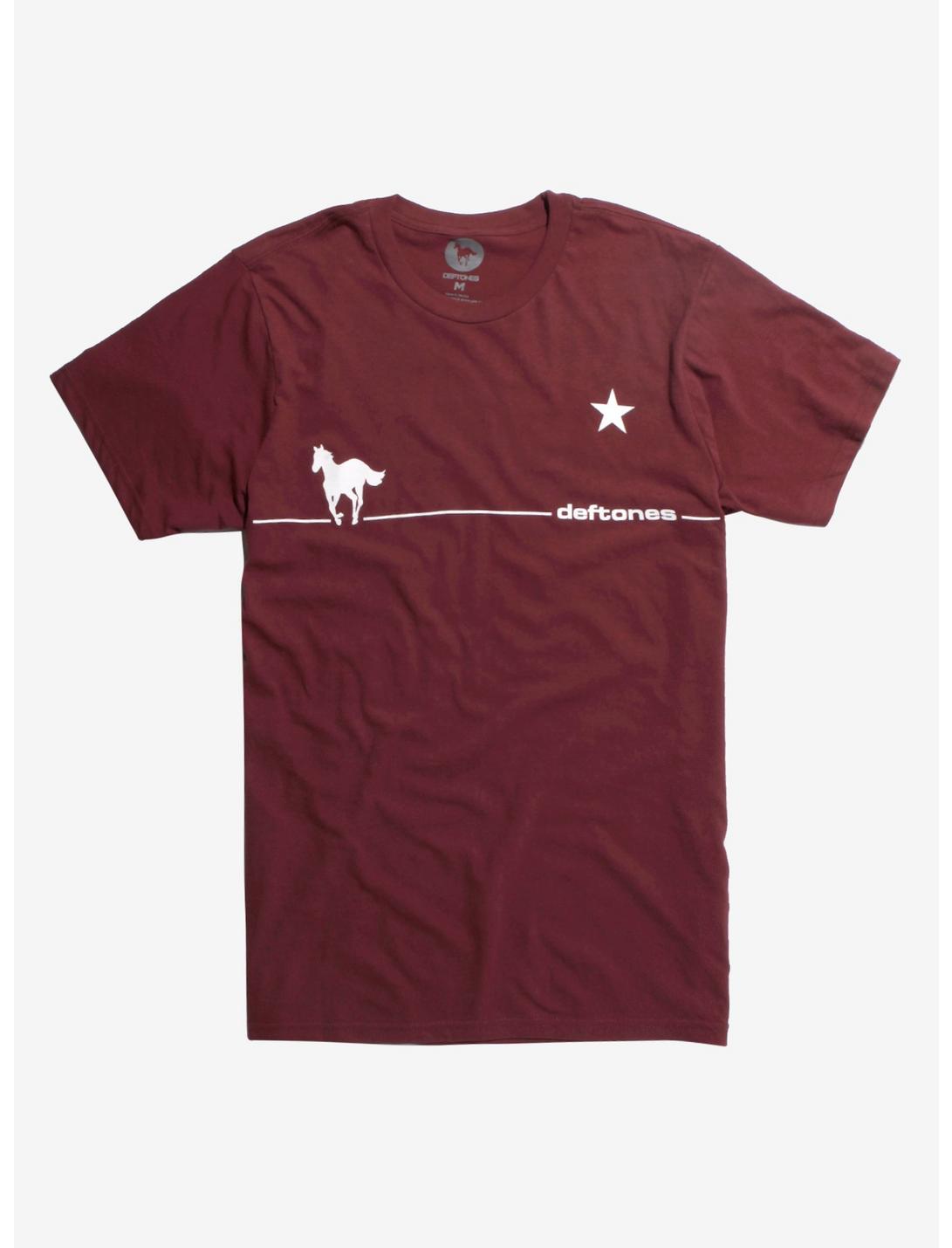 Deftones Maroon Pony T-Shirt, RED, hi-res